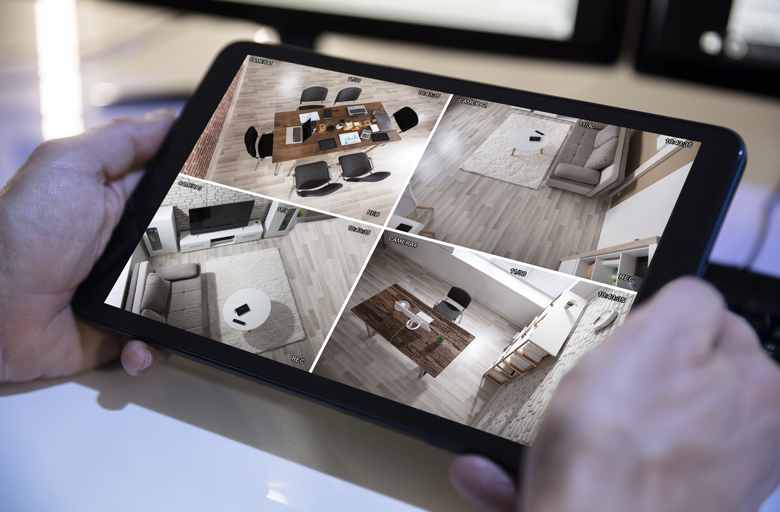 Überwachungskameras auf Mobilgerät